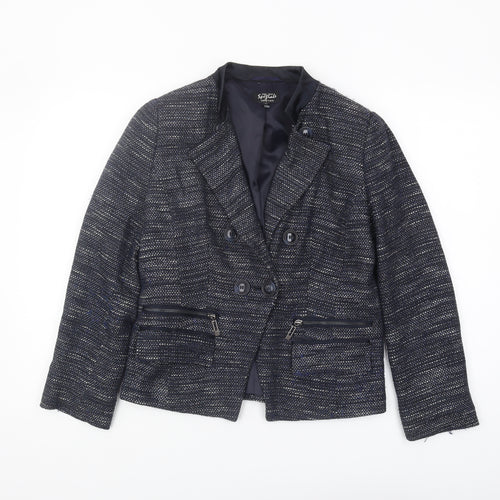 Marks and Spencer Women’s Blue Tweed Blazer Size 12