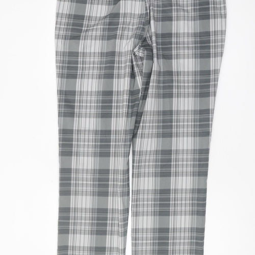 Slazenger Men’s Grey Plaid Trousers 36W Casual
