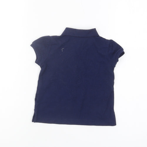 Ralph Lauren Girls Blue Polo T-Shirt, 2 Years, Classic Style