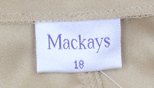 Mackays Women's Beige Button Skirt Size 18