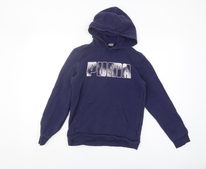 Puma Boys Blue Hoodie 11-12 Years Pullover with Logo