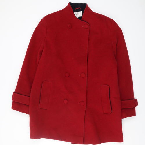 EWM Women's Red Pea Coat Size 12 - Classic Style