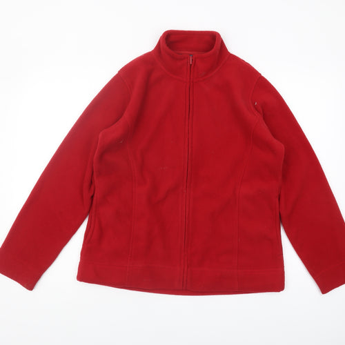 Isle Women's Red Fleece Jacket M Casual Style