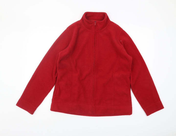 Isle Women's Red Fleece Jacket M Casual Style