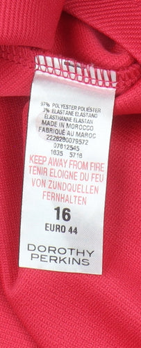Dorothy Perkins Red Fit & Flare Dress, Size 16