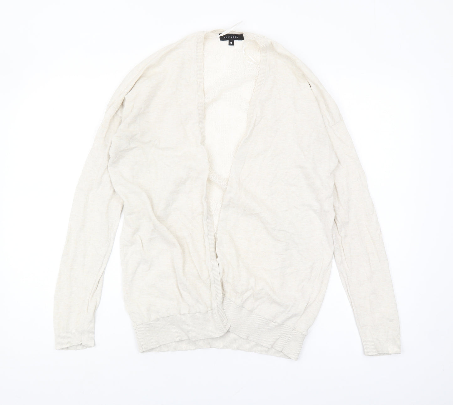 New Look Women's Ivory Lace Cardigan, Size 12, Lightweight