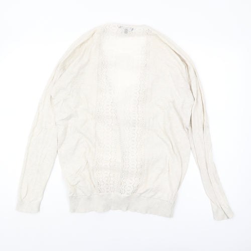 New Look Women's Ivory Lace Cardigan, Size 12, Lightweight