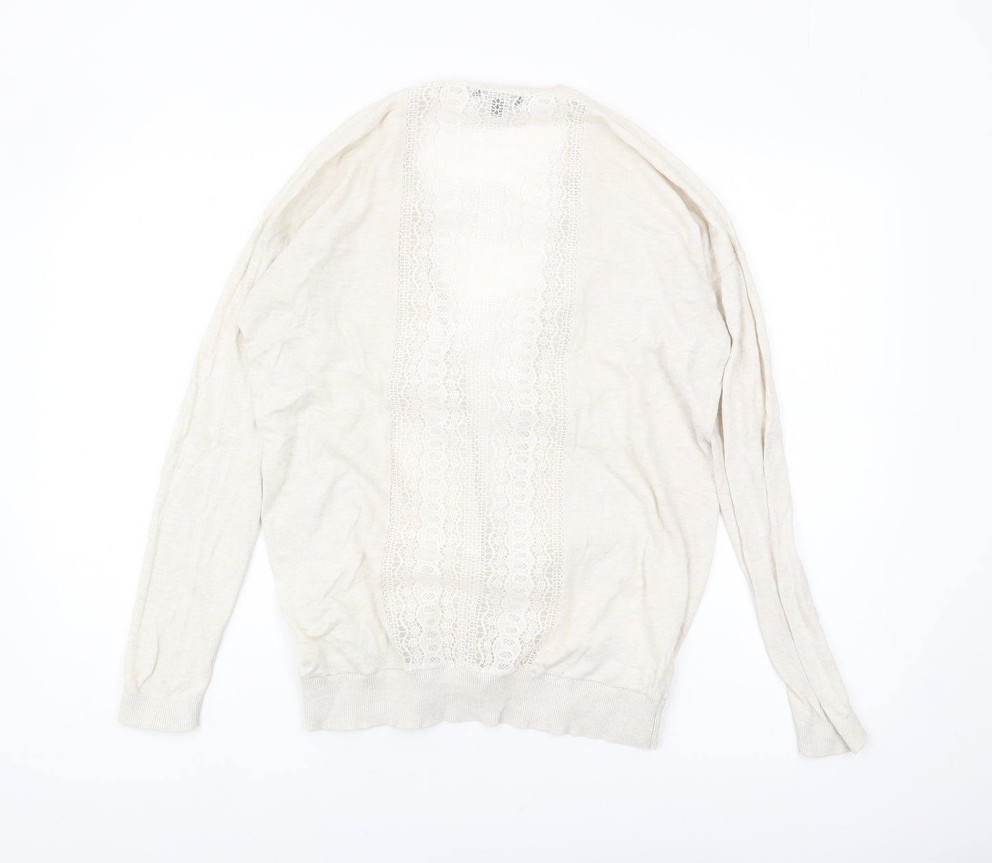 New Look Women's Ivory Lace Cardigan, Size 12, Lightweight