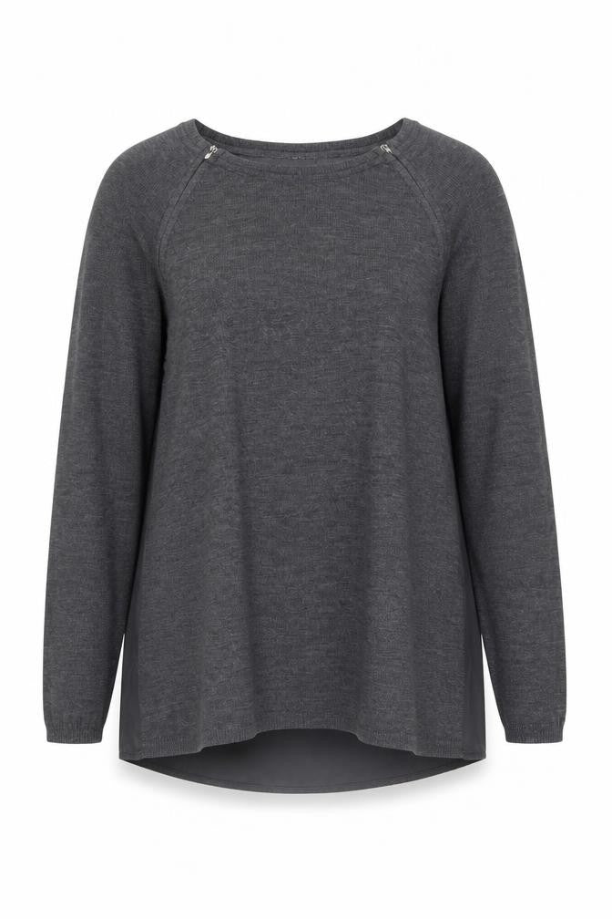 Front view of Marks & Spencer Women's Grey Jumper, size 12