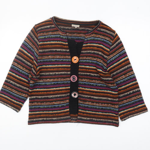 Per Una Women's Multicoloured 3/4 Sleeve Cardigan Size 18