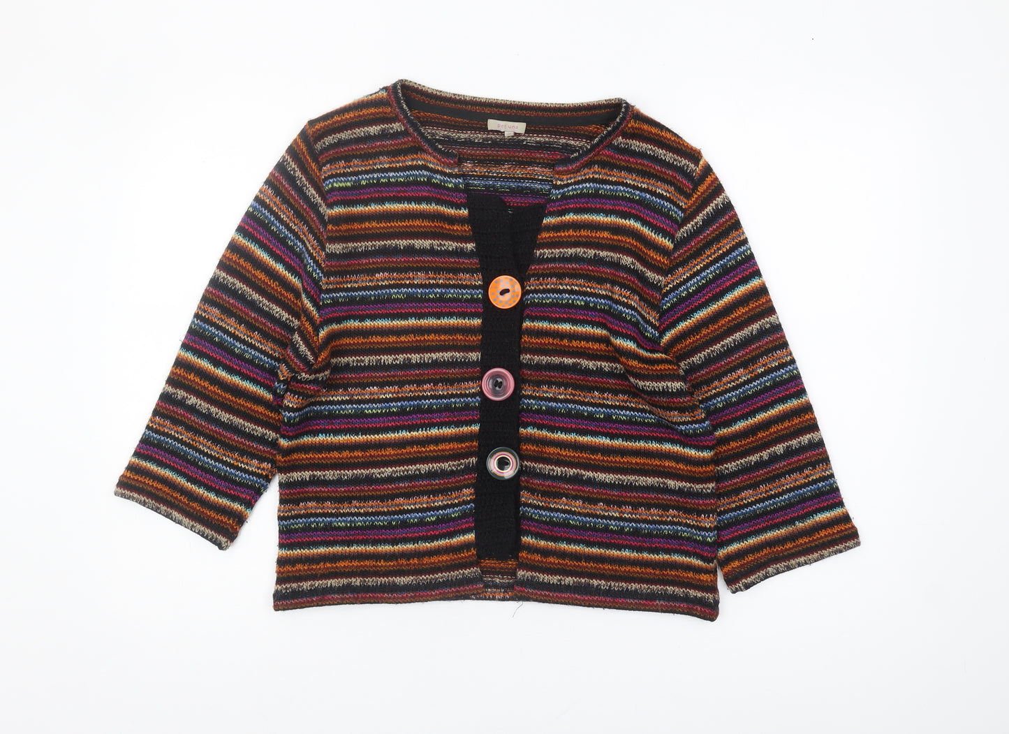 Per Una Women's Multicoloured 3/4 Sleeve Cardigan Size 18