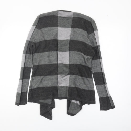 VIZ-A-VIZ Women's Grey Check Cardigan Size 14