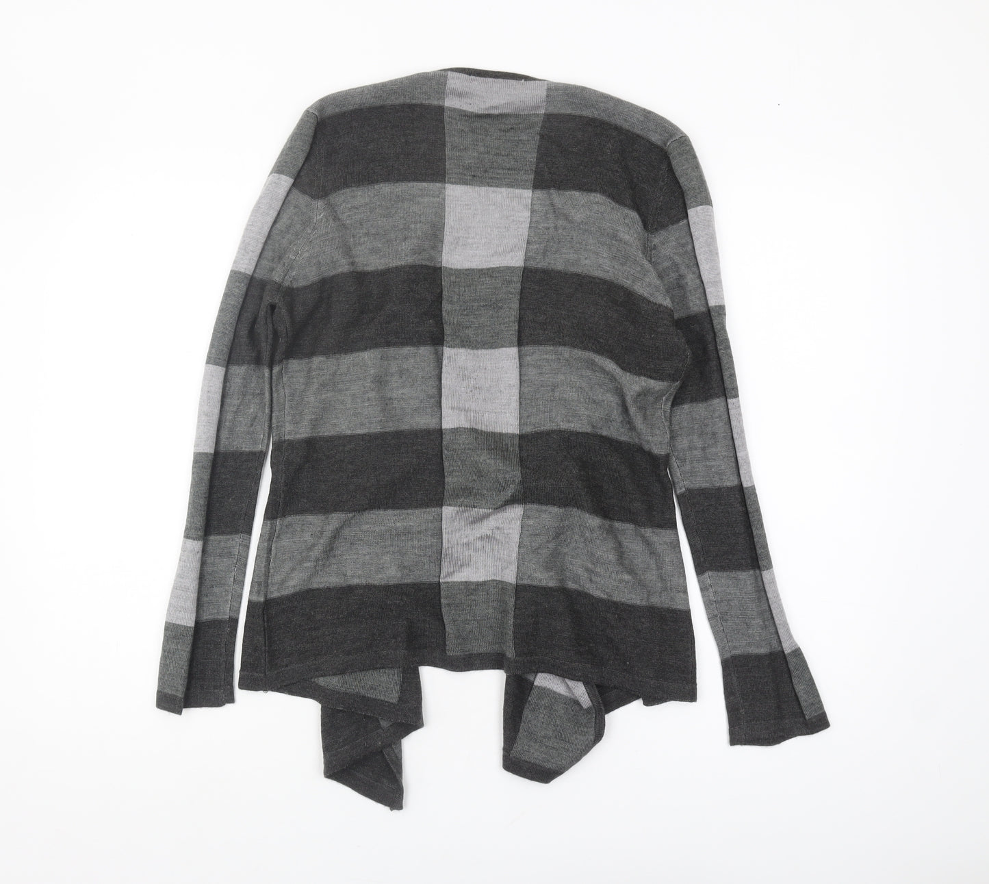 VIZ-A-VIZ Women's Grey Check Cardigan Size 14