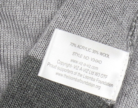 VIZ-A-VIZ Women's Grey Check Cardigan Size 14