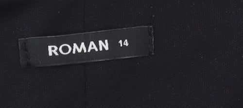 Roman Women's Black Lace Top with Beaded Neckline