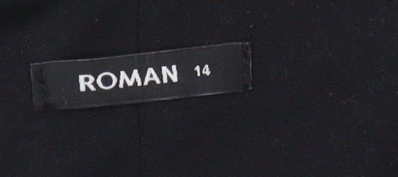 Roman Women's Black Lace Top with Beaded Neckline