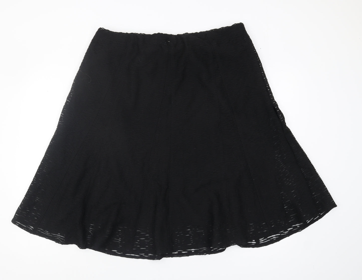 Marks and Spencer Women's Black A-Line Skirt - Size 18