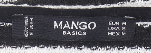 Mango Women's Black Striped Sleeveless Tank Size 12