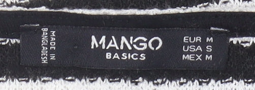 Mango Women's Black Striped Sleeveless Tank Size 12