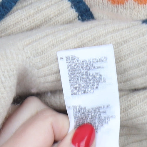 White Stuff Women's Beige Wool Roll Neck Knit Jumper UK 12