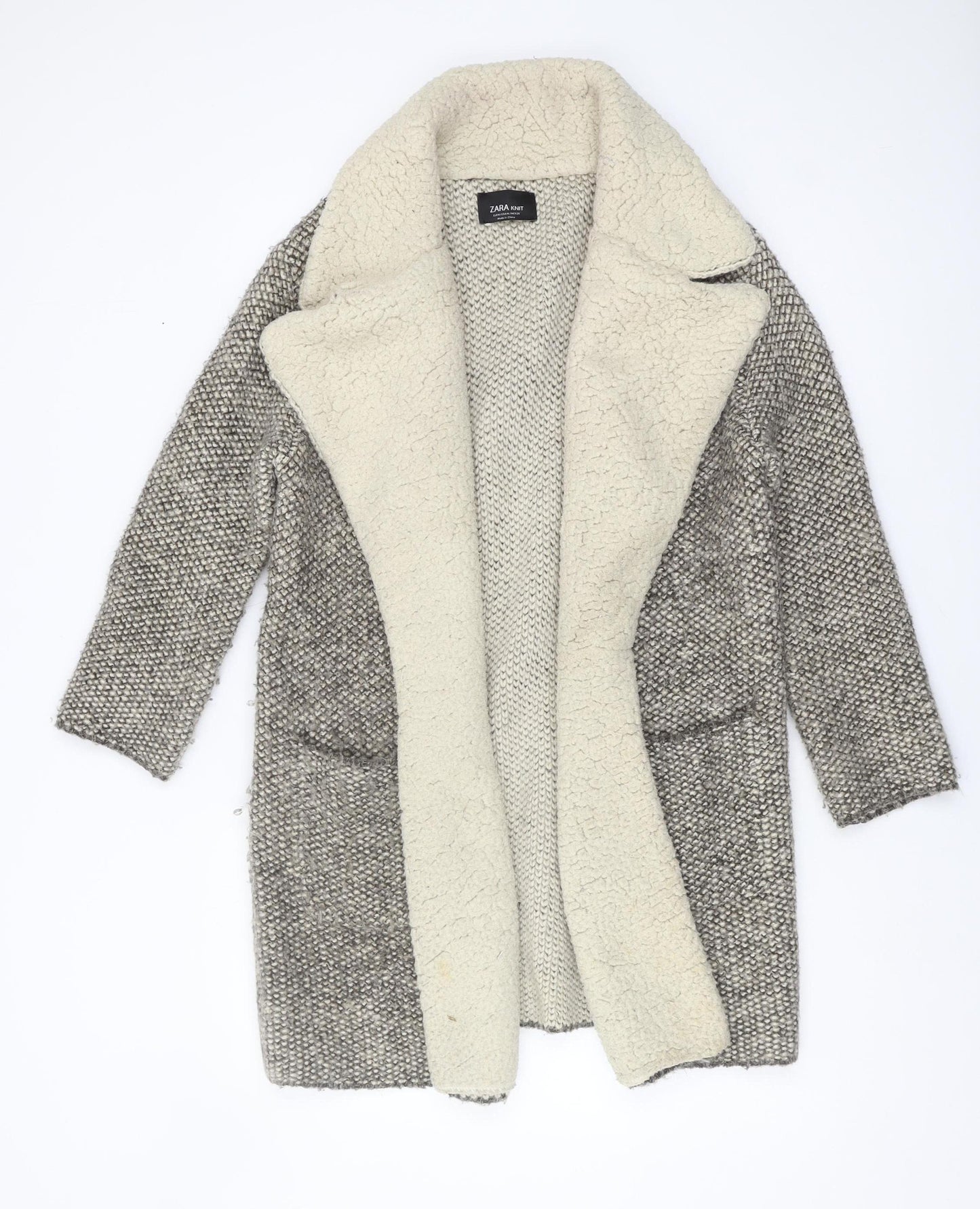 Zara Women's Grey Knit Cardigan, Size M