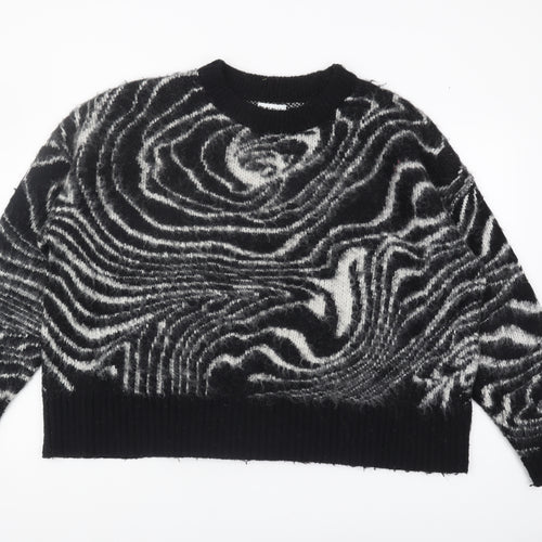 TOPSHOP Women's Black Pullover Jumper, Size L