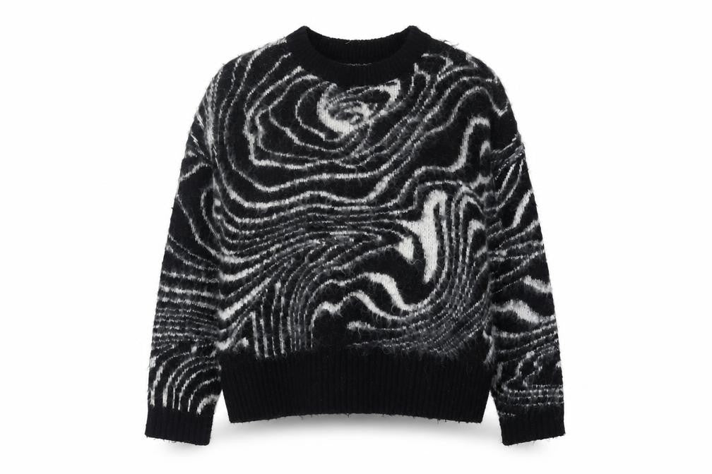 Front view of TOPSHOP Women's Black jumper, size L