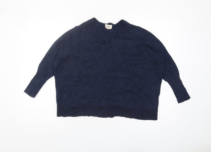 Hush Women's Blue V-Neck Jumper S