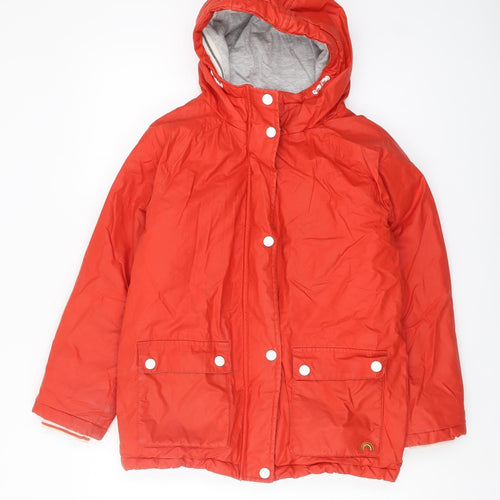 Next Boys Red Hooded Parka Jacket 12 Years