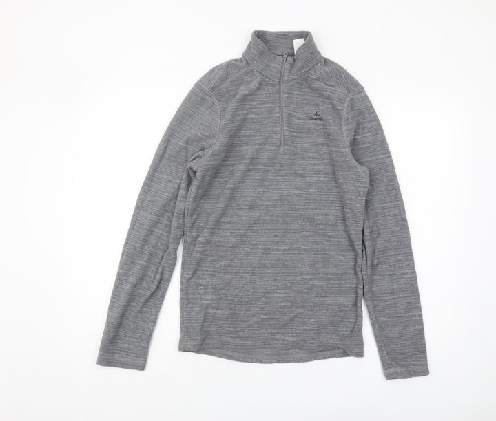 Decathlon Men's Grey 1/2 Zip Sweatshirt S Regular
