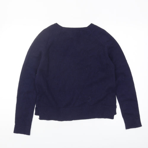 Gap Women's Blue Logo Pullover Jumper, Size S, Crew Neck