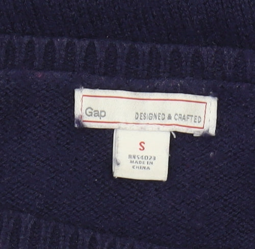 Gap Women's Blue Logo Pullover Jumper, Size S, Crew Neck