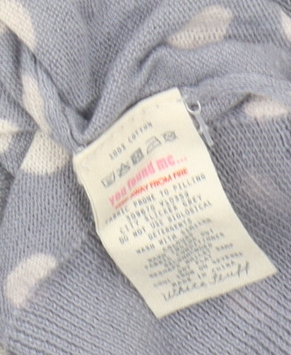 White Stuff Women's Grey Polka Dot Cardigan Size 12