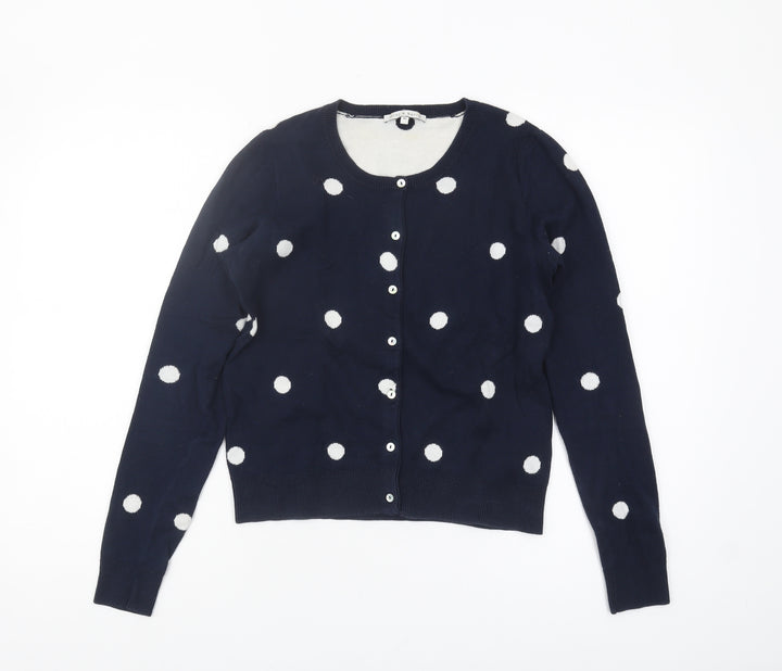 Mint & Berry Women's Blue Polka Dot Cardigan XS