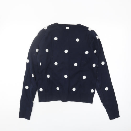 Mint & Berry Women's Blue Polka Dot Cardigan XS