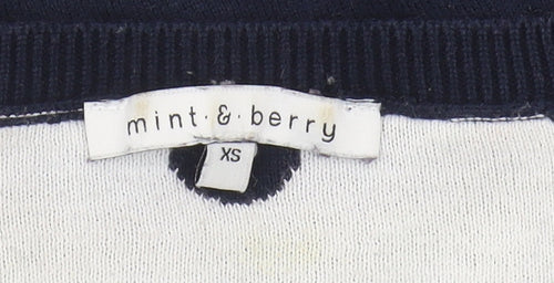 Mint & Berry Women's Blue Polka Dot Cardigan XS