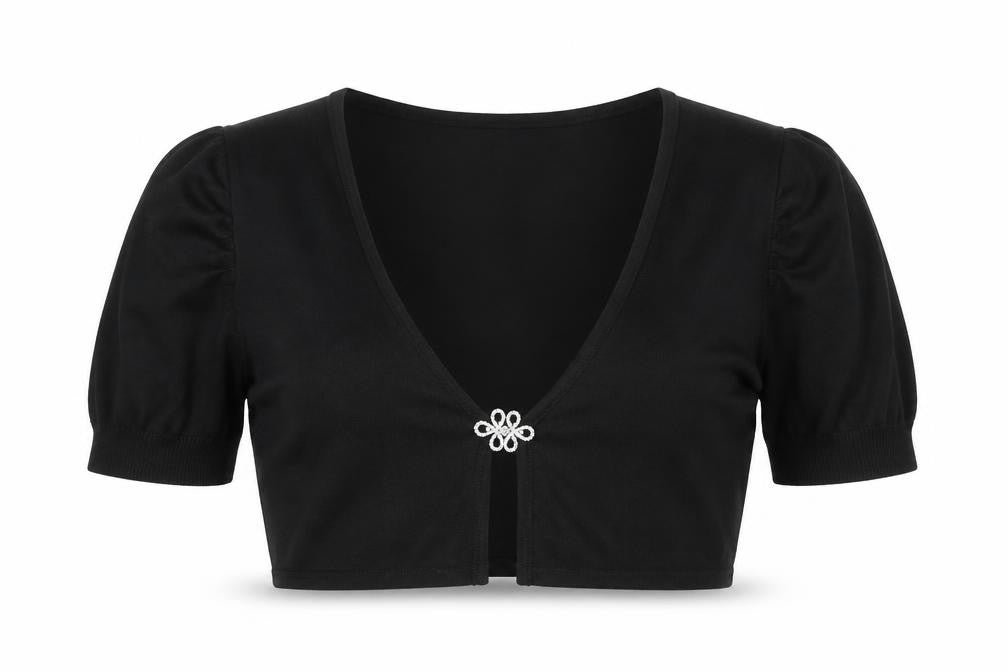 Front view of BHS Women's Black Shrug Jumper, size 14