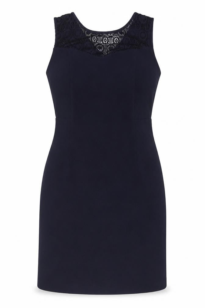 Maya Brooke Women's Black 18 Sleeveless Lace Dress