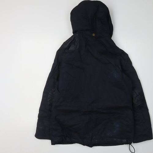 L.O.G.G. Women's Blue Parka Jacket Size 10 Hooded