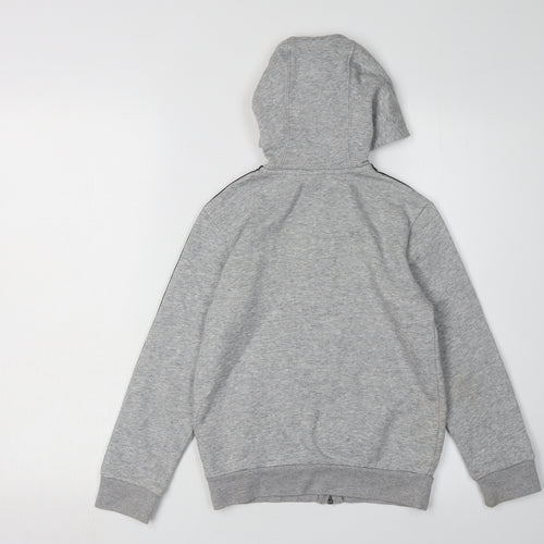 Adidas Boys Grey Full Zip Hoodie 7-8 Years