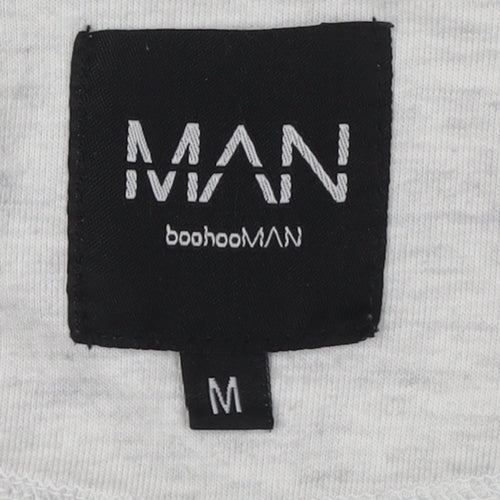boohooMAN Men's Grey Full Zip Hoodie M