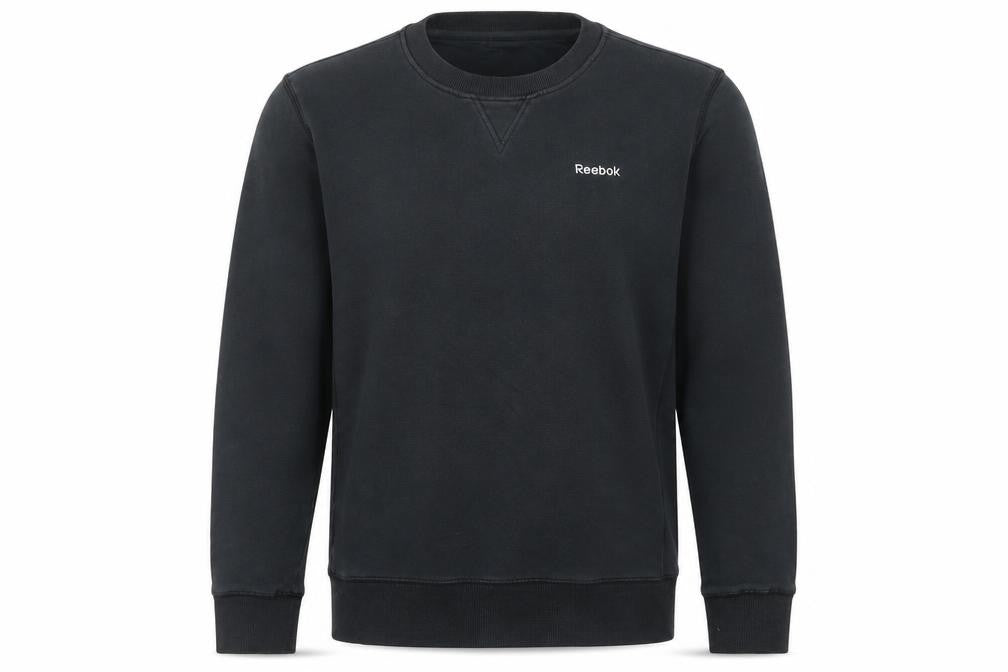 Front view of Reebok Men's Black Pullover Sweatshirt -, size S