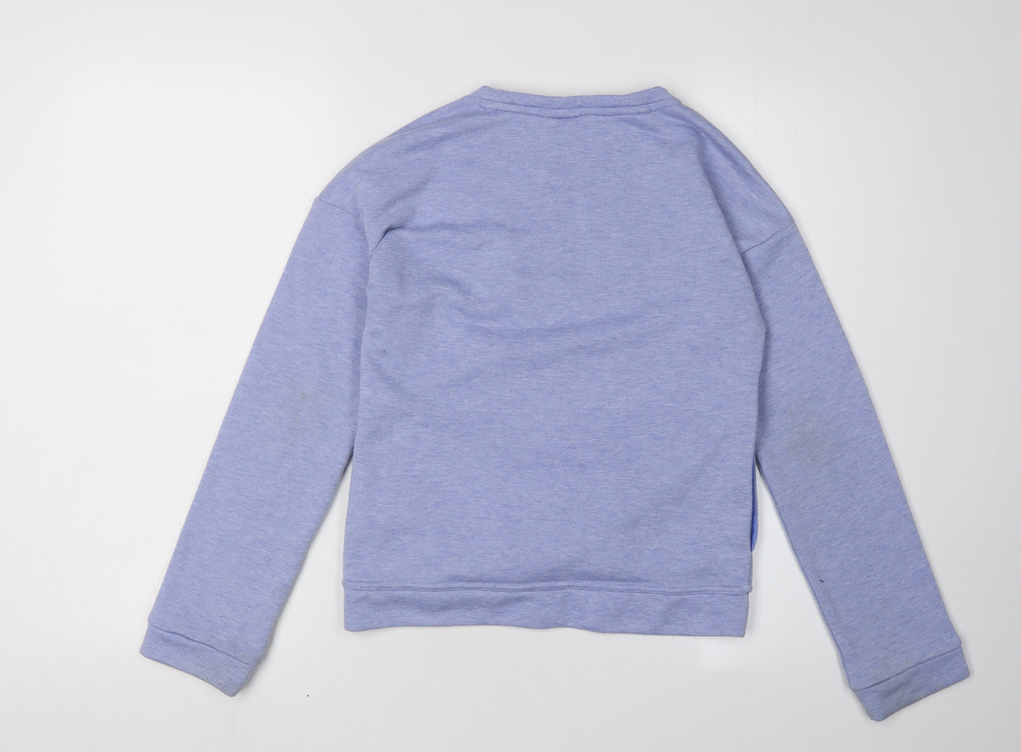 Nike Girls Blue Sweatshirt, Logo Accent, 12-13 Years