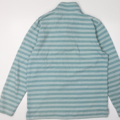Crew Clothing Men's Green Striped Pullover Sweatshirt M
