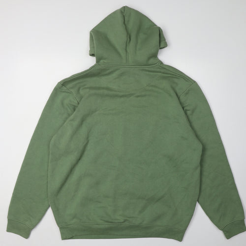 boohooMAN Men’s Green Grey Pullover Hoodie Size L