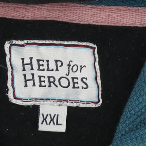 Help for Heroes Men's Black 2XL Full Zip Hoodie