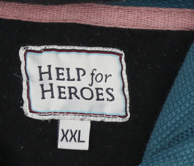 Help for Heroes Men's Black 2XL Full Zip Hoodie