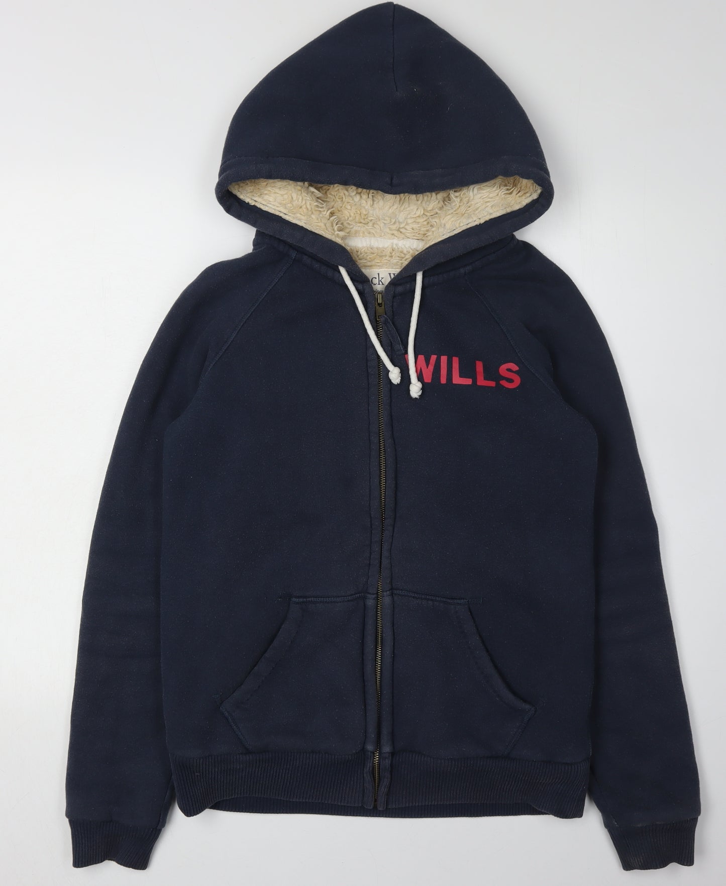 Jack Wills Women's Blue Full Zip Hoodie, Size 10