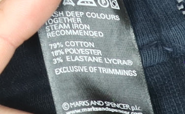 Marks and Spencer Women's Black Full Zip Hoodie Size 16