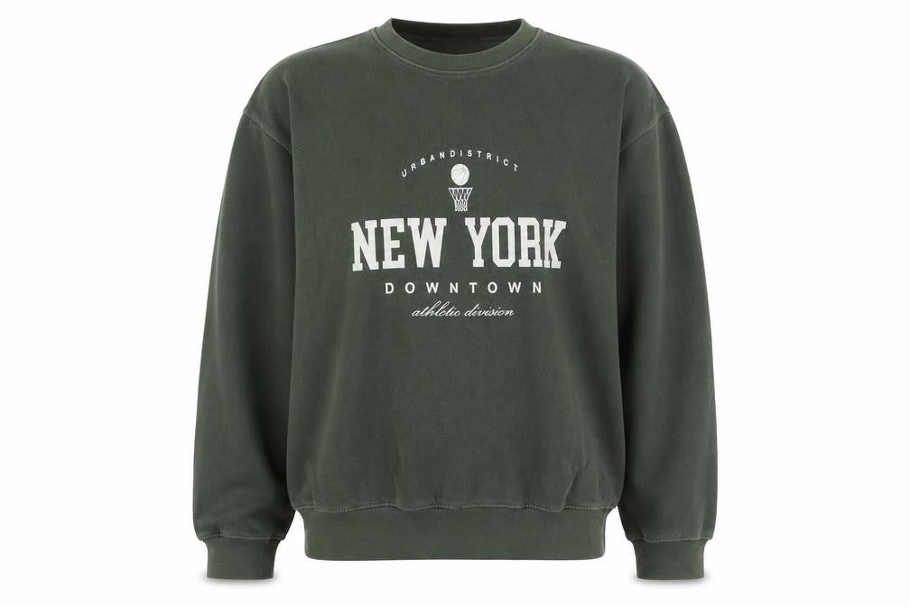Front view of PRETTYLITTLETHING Women's Green Pullover Sweatshirt L